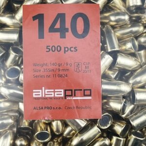 Alsa Pro 500 Stück 140 grain 9mm .355 FMJ RN Geschosse